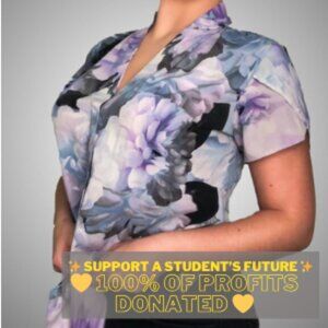 Chic & Charitable – Calvin Klein Printed Blouse (Fundraiser Item)